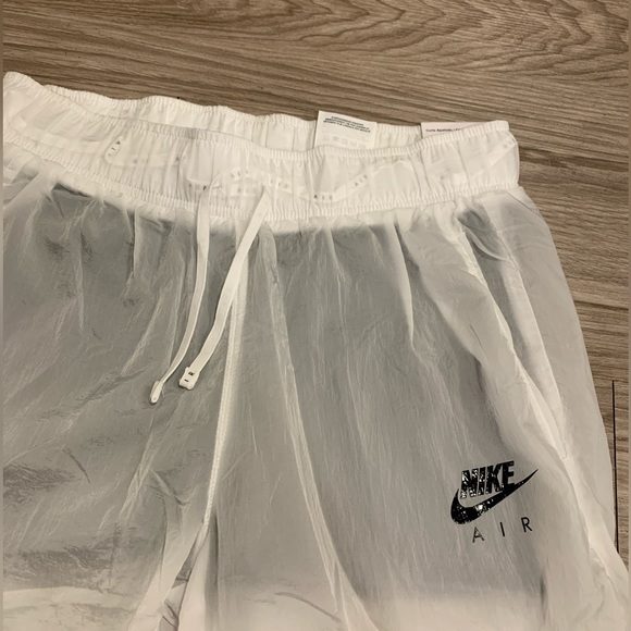 White Mesh Layer Nike Air Jogger Pants Small - Picture 4 of 8